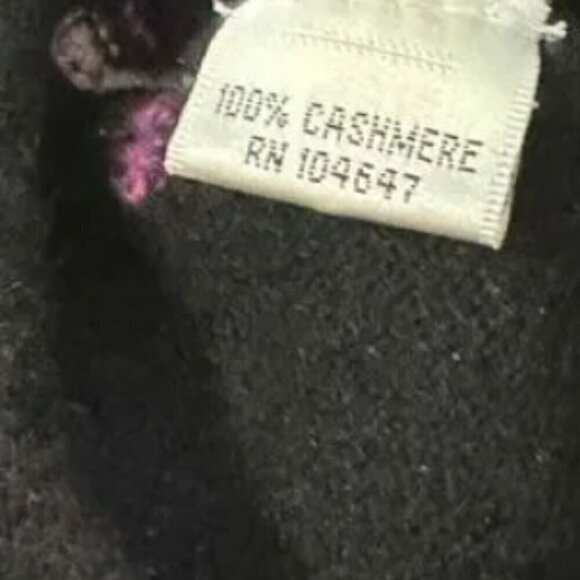 Talbots Cashmere Black Floral Pullover Sweater Lightweight Women Size M - Picture 5 of 5